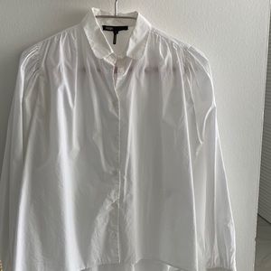 Maje button down shirt with puff sleeve NWOT